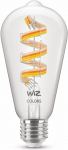 WiZ lylamppu, E27, ST64, RGB, Wi-Fi, 2200-6500 K, kirkas, 470 lm, 1 kpl (929003267301)