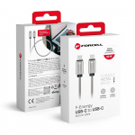 USB-C kaabel USB-C Forcell F-Energy QC4.0 PD 3A 66W metallist 2 m C237 hbe