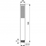 Hand shower Ideal Standard BC774XG, black matte
