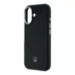 Mercedes PU nahast poolenha MagSafe-kinnitusega iPhone 17 juhtnipukast, must