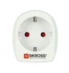 Skross 1,500203-E pistikuadapter, pistikupesa adapter, B-tpi, universaalne, valge