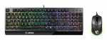 MSI VIGOR GK30 COMBO RGB MEM-mehaaniline mnguklaviatuur + Clutch GM11 mnguhiir UK-klaviatuuriga, 6-tsoonilise RGB-taustavalgustusega klaviatuur, 2-tsoonilise RGB-taustavalgustusega hiir, 5000 DPI optiline sensor, RGB Mystic Light