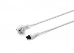 MicroConnect Power Cord CEE 7/7 - C5 1.8m Angled Schuko to C5, White