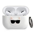 Karl Lagerfeld KLACAPSILCHWH Choupette peakasja silikoontomukaitse Airpodsi Pro jaoks valge