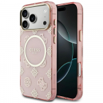 GUESS Etui IML Peony Dot MagSafe iPhone'i 17 Pro Max roosa