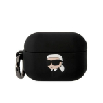 Karl Lagerfeld KLAP2RUNIKK AirPods Pro 2 (2022/2023) kate czarny/must Silikoon Karl Head 3D