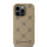 Karl Lagerfeld PU Karli Pattern MagSafe lemine kate iPhone'i 14 Pro Max jaoks / Beige