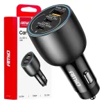 Amio -04371 auto laadija | 100W | PD, QC | USB-C, USB-A