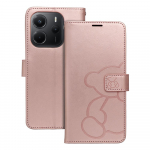 MEZZO raamatukarp XIAOMI Redmi Note 14 4G jaoks (GLOBAL - 164,84mm x 78,15mm x 8,16mm), karupse roos kuldne