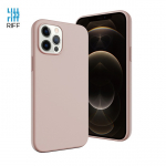 Riff Thin AND amp; Soft silicone case with soft fiber inside for Apple iPhone 13 Pro Max Pink Sand