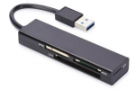 Ednet USB 3.0 MCR Card Reader USB 3.2 Gen 1 (CF, SD, MicroSD, MS), Black