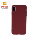 Mocco Ultra huke Soft Matte 0,3 mm silikoonkaitse Samsung Galaxy A21 jaoks, tumepunane