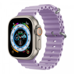 Riff AND quot;Ocean AND quot; silicone band for Apple iWatch series 42 /44 /45 /49 mm Light purple