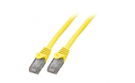Mercodan Patchkaabel KAT6 UTP, kollane, 0,25m, halogenvaba, 2x4xAWG24