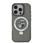 Karl Lagerfeld Ringstand Karl ja Choupette MagSafe kaanest iPhone'ile 16 Pro Max / must
