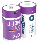 Ansmann 1,5 V, 6000 mAh, USB-C, 2 tk