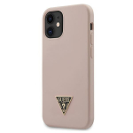 GUESS GUHCP12SLSTMLP iPhone 12 mini 5,4" haiseroosa/helesinine karbikujuline kest Silikoonist kolmnurgeline logo