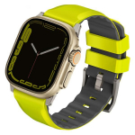 uniq Linus Strap Apple Watch Series 1-8/SE/SE2/Ultra 42/44/45/49mm Airosoft silikoonist lime vrvi