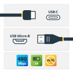 StarTech.com USB-C Micro-B kabel - M/M - 2 m (6 ft) - USB 2.0