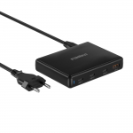 FoneKit GaN PD 140 W verkkovirtalaturi, 3 x USB-C + 1 x USB-A, musta (6438148065157)