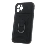 TFO Defender Slide phone case with stand for iPhone 17 Pro Max | iPhone 18 Pro Max black (with camera lens protection)