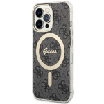 GUESS GUHMP13LH4STK iPhone 13 Pro / 13 6.1" tarny/must kvakott 4G MagSafe