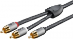 Goobay 65303 helikaabel 10 m 2 x RCA RCA Must, Hbe