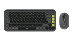 LOGITECH POP-ikooni komplekt Ros Bluetooth-klaviatuur-hiirikomplekt, mitme seadme jaoks, 15 kohandatavat klahvi Logi Options+ rakendusega