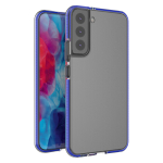 Hurtel Spring Case Cover Gel Cover with Color Frame for Samsung Galaxy S22 + (S22 Plus) Dark Blue