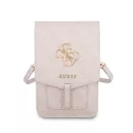 Guess PU 4G Metal Logo Phone Bag Pink
