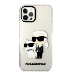 Karl Lagerfeld IML Glitter Karl ja Choupette NFT lekate iPhone'ile 12/12 Pro / lbipaistev