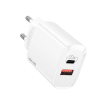 USAMS Hea. Vrgustik. 1xUSB-C+1xUSB T35 20W(ainult pea) PD3.0 +QC3.0 Kiire laadimine valge/white CC121TC01 (US-CC121)