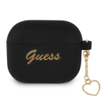 GUESS GUA3LSCHSK AirPods 3 kate tarny/must Silikoonist Charm Heart Collection