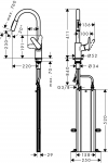 Kitchen faucet with pull-out hose Hansgrohe 73880800
