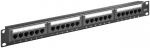 MicroConnect CAT6 24 port 19"" Patch Panel, unshielded, Black