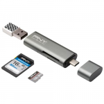 PNY R-TC-UA-3N1E01-RB kaardilugeja USB 3.2 Gen 1 (3.1 Gen 1) Type-C metallist