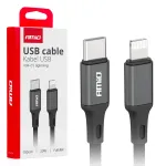 Amio -03904 andmelekut ja laadimiskaabel | USB-C kuni Lightning | 20W | 1m
