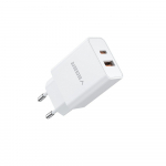 VEGER travel charger USB A + Type C PD QC3.0 3A 30W VLS302U white