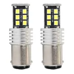 Amio LED CANBUS 2835 15SMD 1157 BAY15D P21/5W Valge 12V/24V