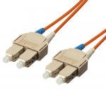 Equip SC-SC lekande kabel 3.00m, multimoodi, dupliks, OM1, oranees, polbeutel
