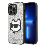 Karl Lagerfeld KLHCP14LG2CPS iPhone 14 Pro 6.1" srebrny/hbedane kvakott Glitter Choupette Patch