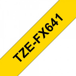 BROTHER TZE-FX641 etikettide valmistamise lind must kollasel TZ
