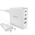 DUDAO Adapter GAN 100W Type Cx2+ 2xUSB White Universal AC Fast charging Indoor