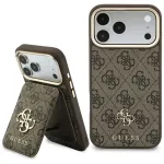 GUESS Juhtmekomplekt 4G z portfelem Magsafe for iPhone 18 Pro / 17 Pro brown