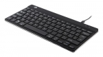 R-Go Tools Ergonomiline klaviatuur R-Go Compact Break, kompaktne klaviatuur pausiprogrammiga, AZERTY (BE), juhtmega, must