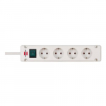 Brennenstuhl 1150650124 pikendusjuhe 1,5 m 4 voolu pistikupesaga Siseruumides Valge