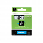 DYMO Schriftband 45803 mustvalge (S0720830)