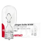 Amio Halogeenlambid W16W T15 16W W2.1x9.5d 12V 10tk