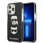 Karl Lagerfeld KLHCP13LTPE2TK iPhone 13 Pro / 13 6,1" kvakott tarny/must Karl AND Choupette Head