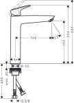 Washbasin faucet Hansgrohe Logis, 71091000, chrome